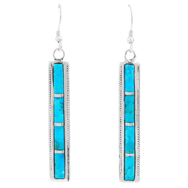 Turquoise Earrings Sterling Silver E1336-C05