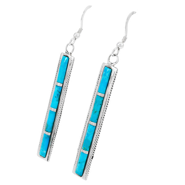 Turquoise Earrings Sterling Silver E1336-C05