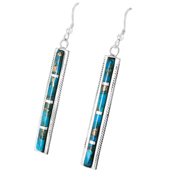 Matrix Turquoise Earrings Sterling Silver E1336-C84