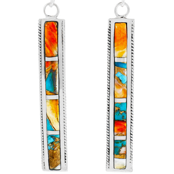 Spiny Turquoise Earrings Sterling Silver E1336-C89