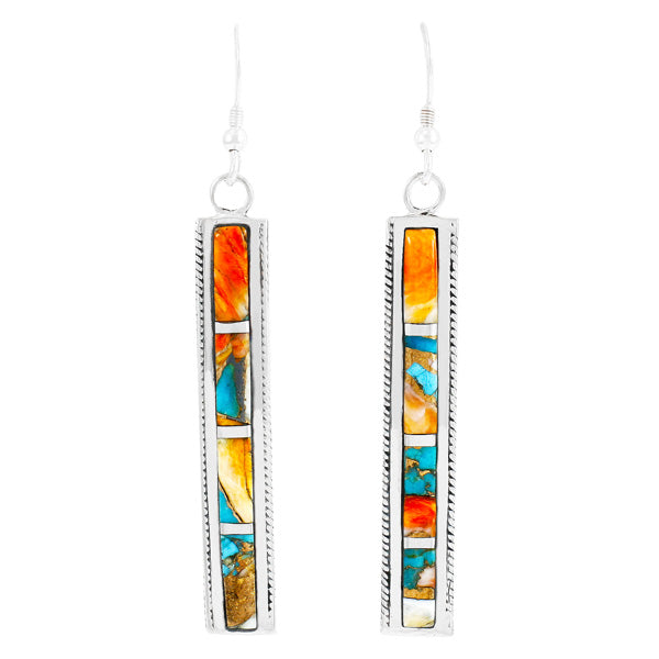 Spiny Turquoise Earrings Sterling Silver E1336-C89