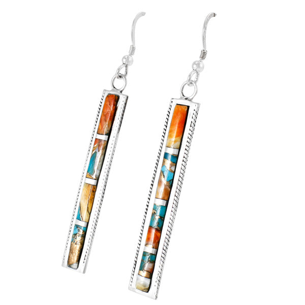 Spiny Turquoise Earrings Sterling Silver E1336-C89