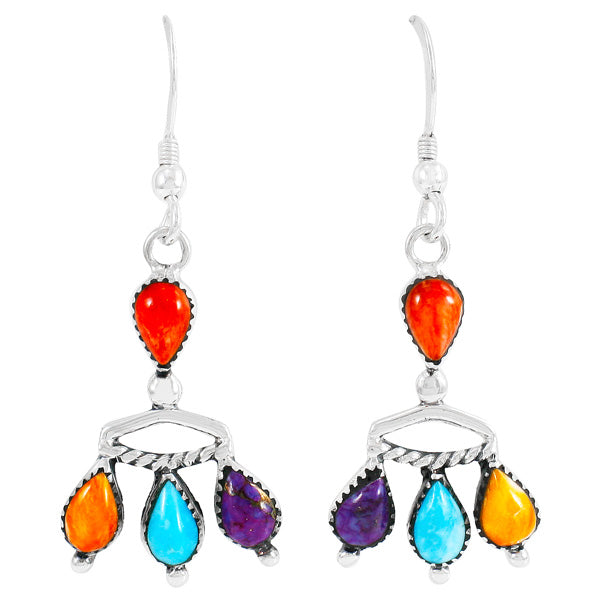 Multicolor Earrings Sterling Silver E1337-C71