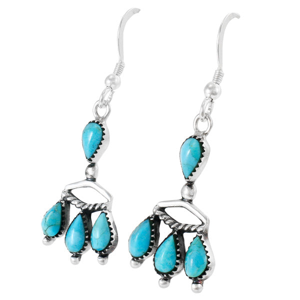 Turquoise Earrings Sterling Silver E1337-C75