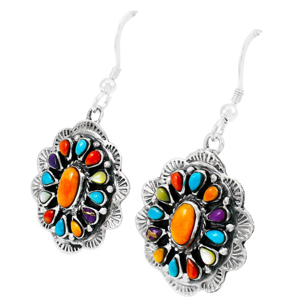 Sterling Silver Earrings Multicolor E1340-C71