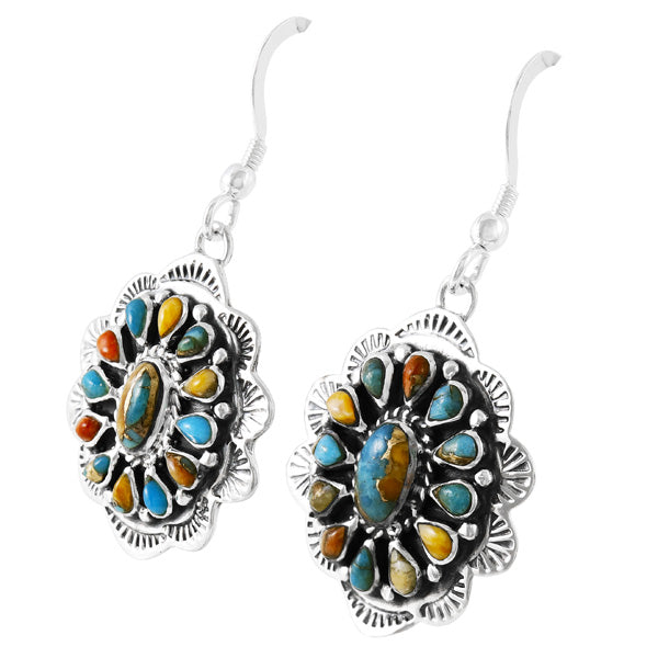 Spiny Turquoise Earrings Sterling Silver E1340-C89