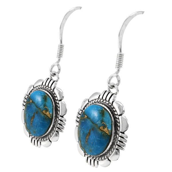 Matrix Turquoise Earrings Sterling Silver E1341-LG-C84