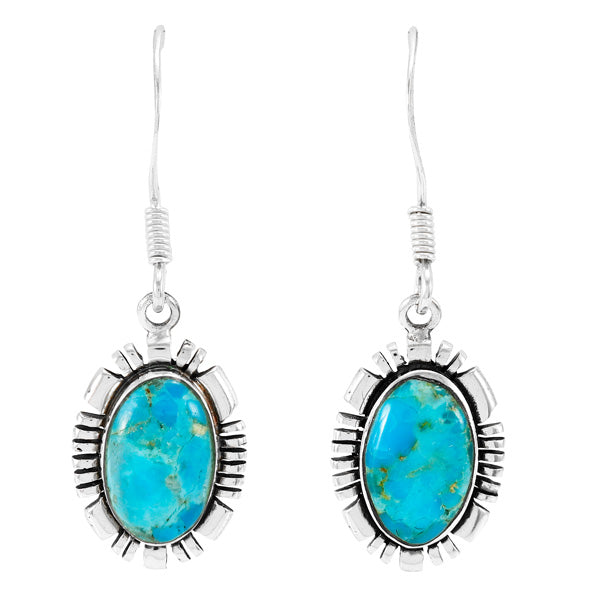 Turquoise Earrings Sterling Silver E1341-SM-C75