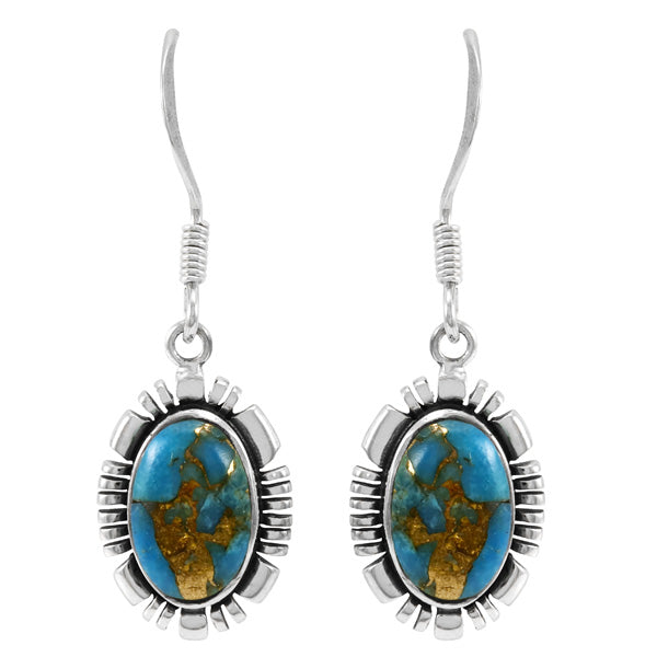 Matrix Turquoise Earrings Sterling Silver E1341-SM-C84