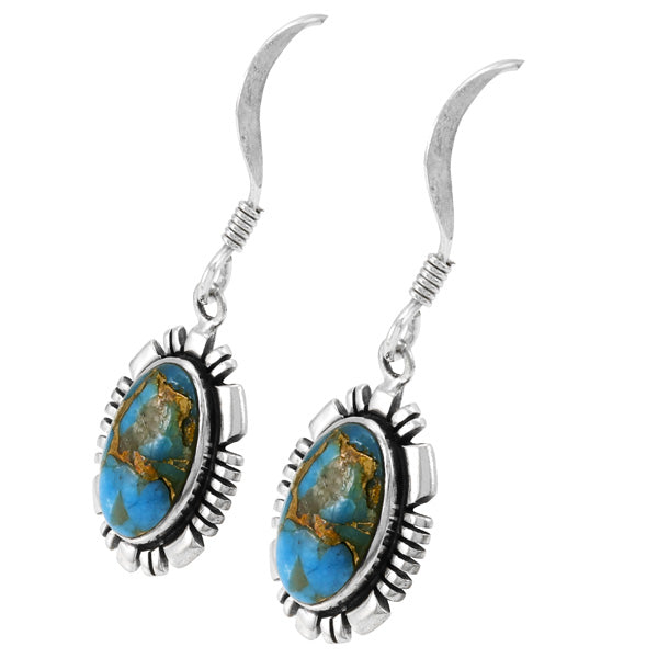 Matrix Turquoise Earrings Sterling Silver E1341-SM-C84
