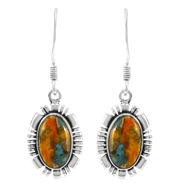 Spiny Turquoise Earrings Sterling Silver E1341-SM-C89