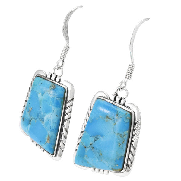 Turquoise Earrings Sterling Silver E1345-C75