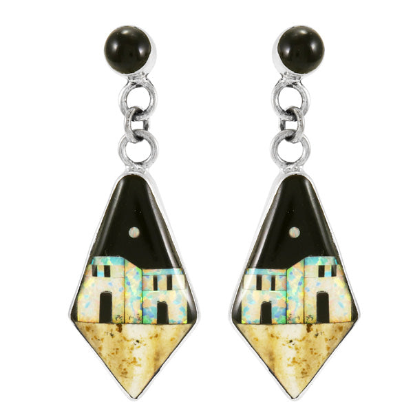 Multicolor Earrings Sterling Silver E1348-C11P