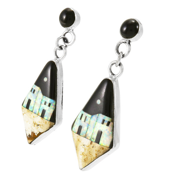Multicolor Earrings Sterling Silver E1348-C11P