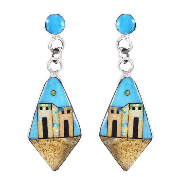 Multicolor Earrings Sterling Silver E1348-C05P