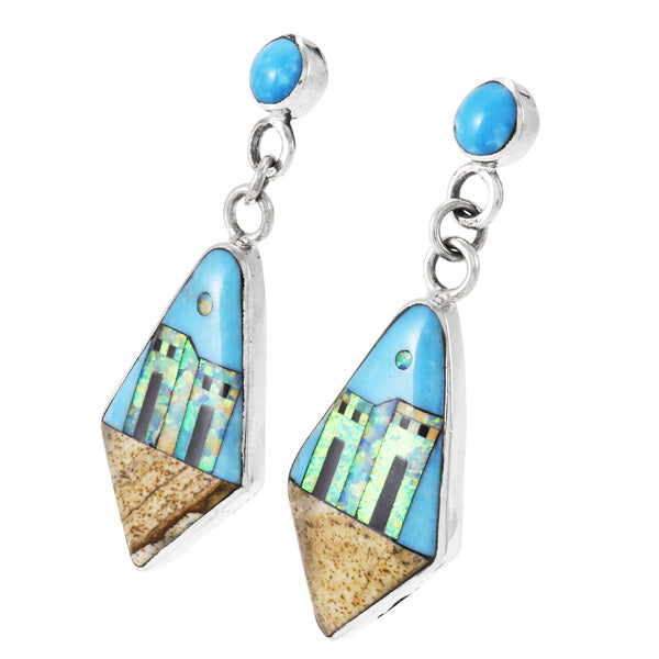 Multicolor Earrings Sterling Silver E1348-C05P