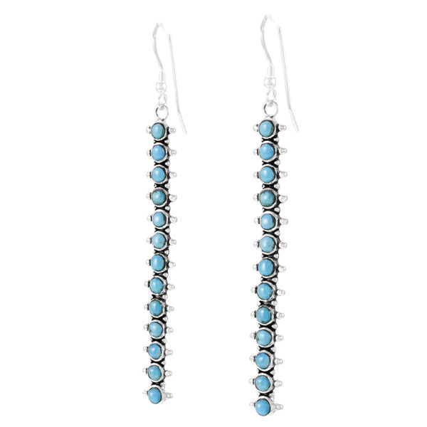 Sterling Silver Drop Earrings Turquoise E1351-C75