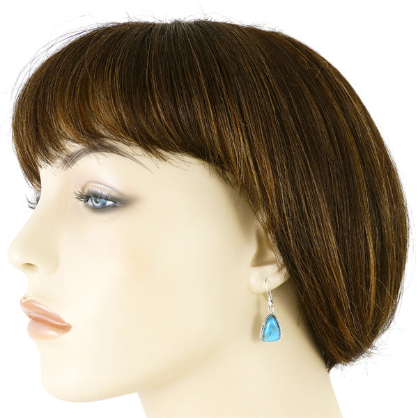 Turquoise Earrings Sterling Silver E1353-C75