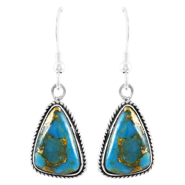 Matrix Turquoise Earrings Sterling Silver E1353-C84