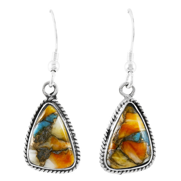 Spiny Turquoise Earrings Sterling Silver E1353-C89
