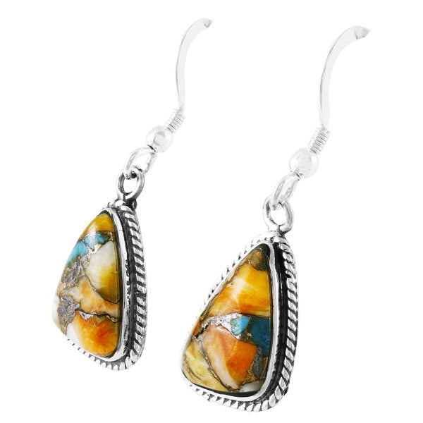 Spiny Turquoise Earrings Sterling Silver E1353-C89