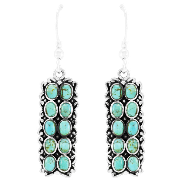 Turquoise Earrings Sterling E1354-C75