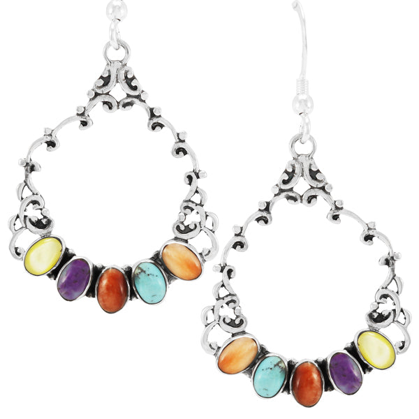 Multicolor Earrings Sterling Silver E1355-C71