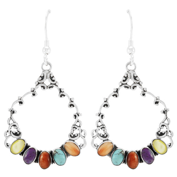 Multicolor Earrings Sterling Silver E1355-C71