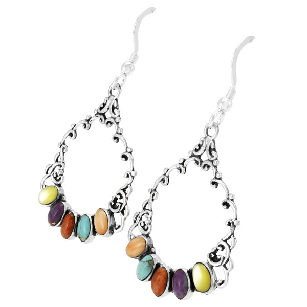 Multicolor Earrings Sterling Silver E1355-C71