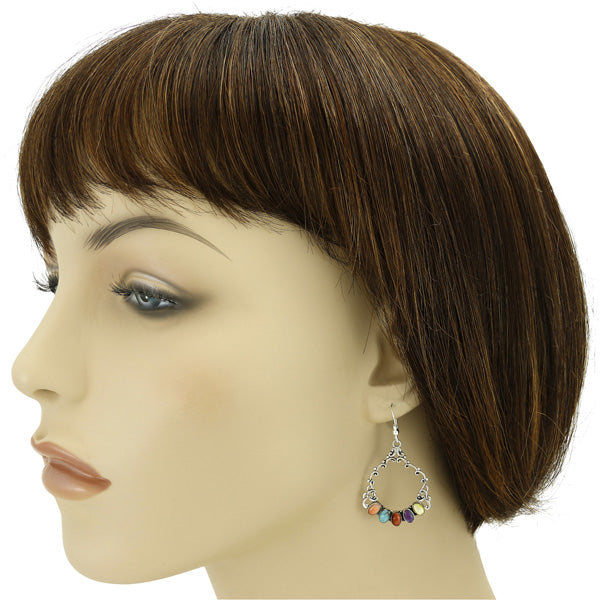 Multicolor Earrings Sterling Silver E1355-C71