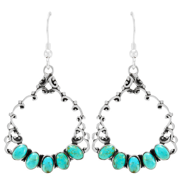 Turquoise Earrings Sterling E1355-C75