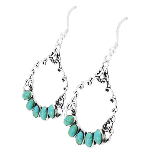 Turquoise Earrings Sterling E1355-C75