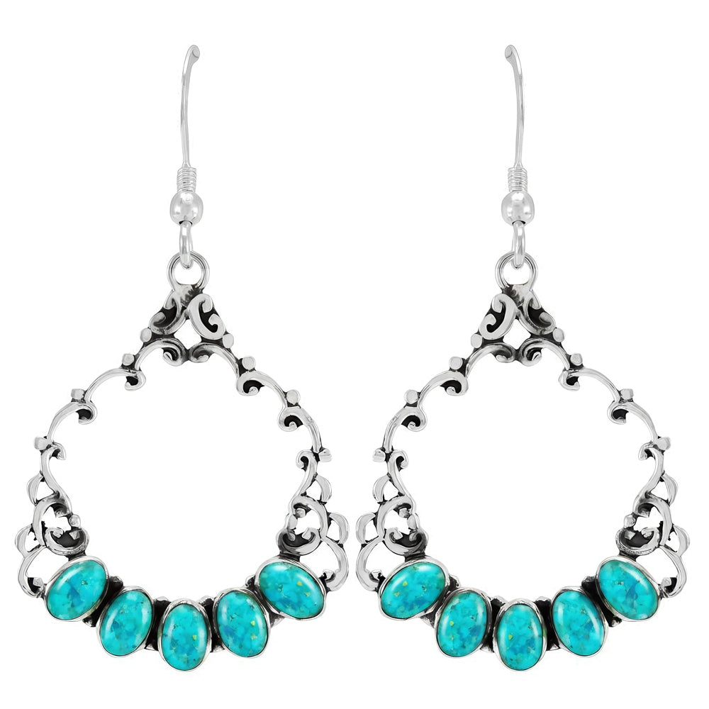 Turquoise Earrings Sterling E1355-C75