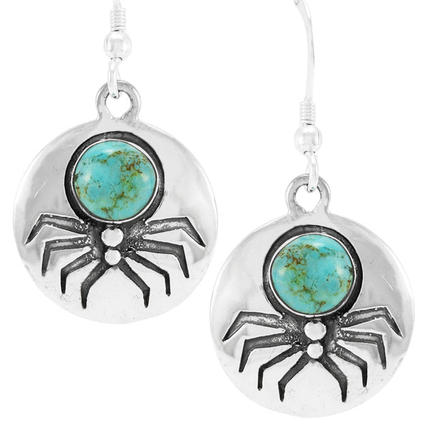 Spider Turquoise Earrings Sterling E1356-C75