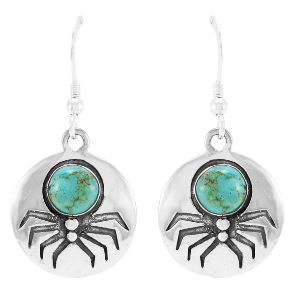 Spider Turquoise Earrings Sterling E1356-C75