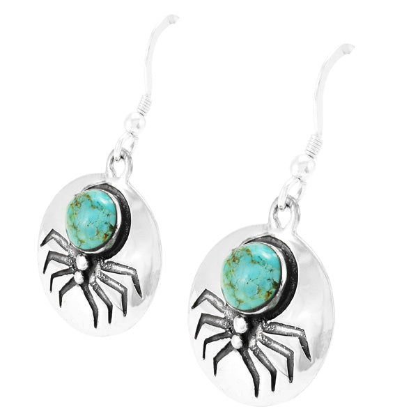 Spider Turquoise Earrings Sterling E1356-C75