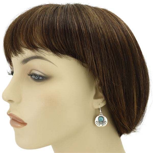 Spider Turquoise Earrings Sterling E1356-C75