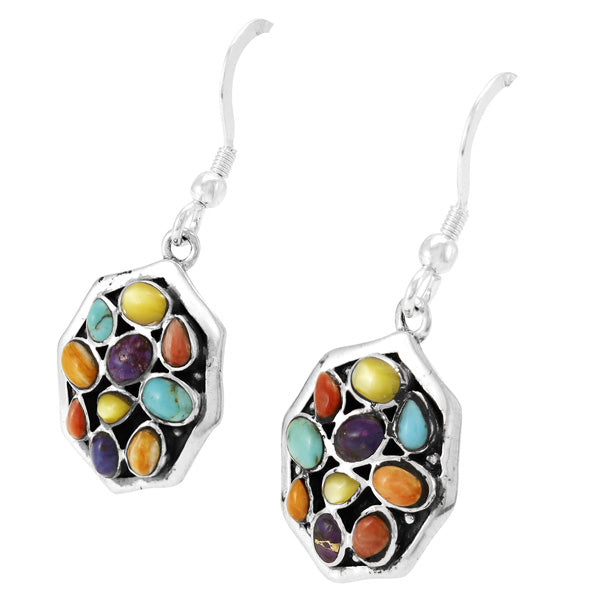 Multicolor Earrings Sterling Silver E1357-C71