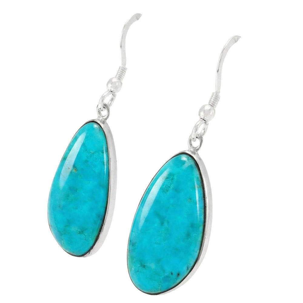 Turquoise Earrings Sterling E1358-LG-C75