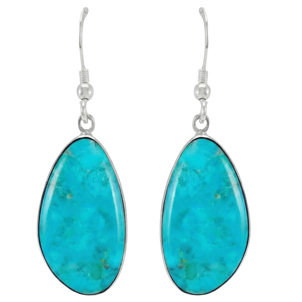 Turquoise Earrings Sterling E1358-LG-C75