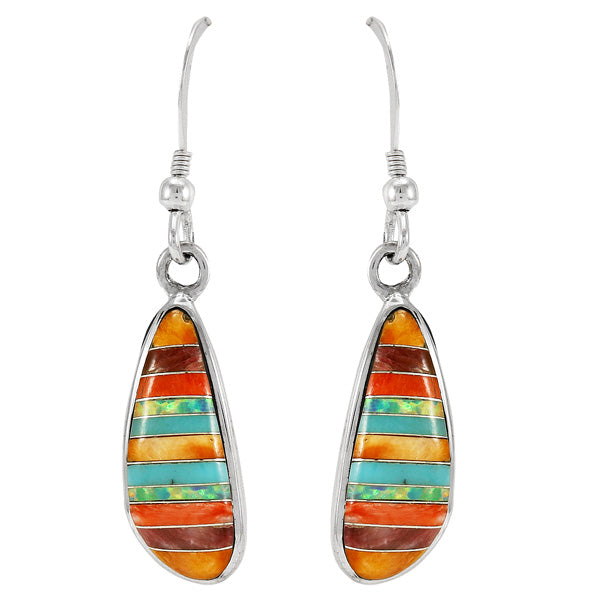 Multicolor Earrings Sterling Silver E1358-SM-C49