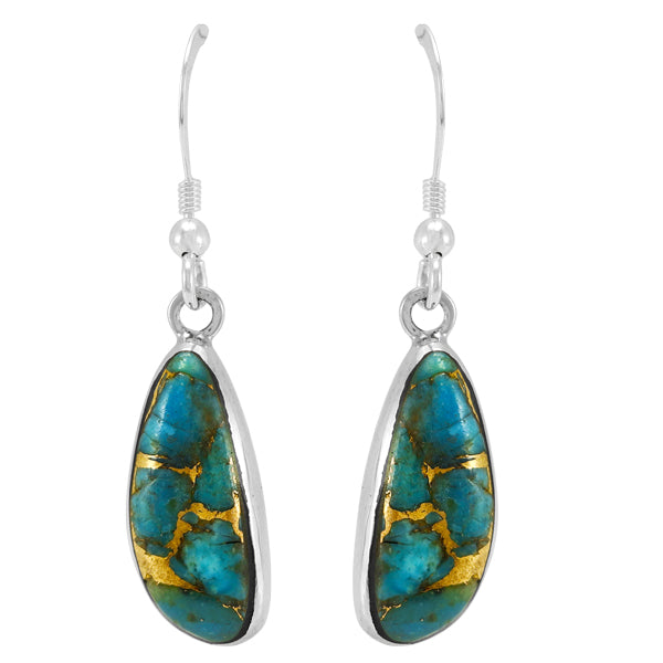 Matrix Turquoise Earrings Sterling Silver E1358-SM-C84