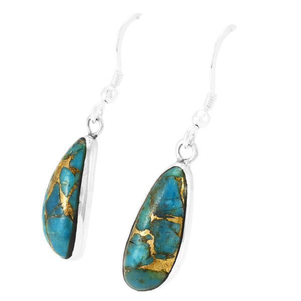 Matrix Turquoise Earrings Sterling Silver E1358-SM-C84