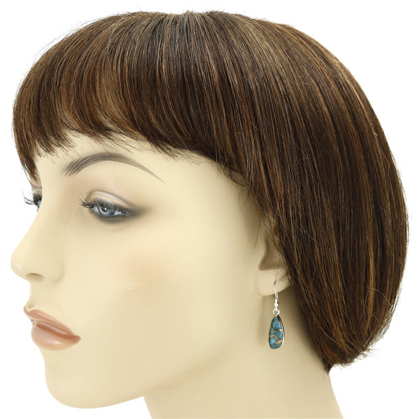 Matrix Turquoise Earrings Sterling Silver E1358-SM-C84