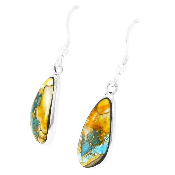 Spiny Turquoise Earrings Sterling Silver E1358-SM-C89