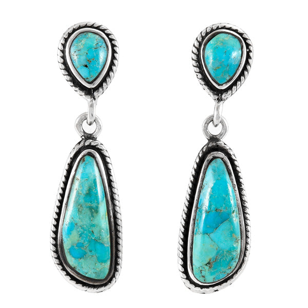 Turquoise Earrings Sterling E1359-C75