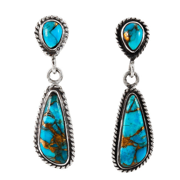 Matrix Turquoise Earrings Sterling E1359-C84