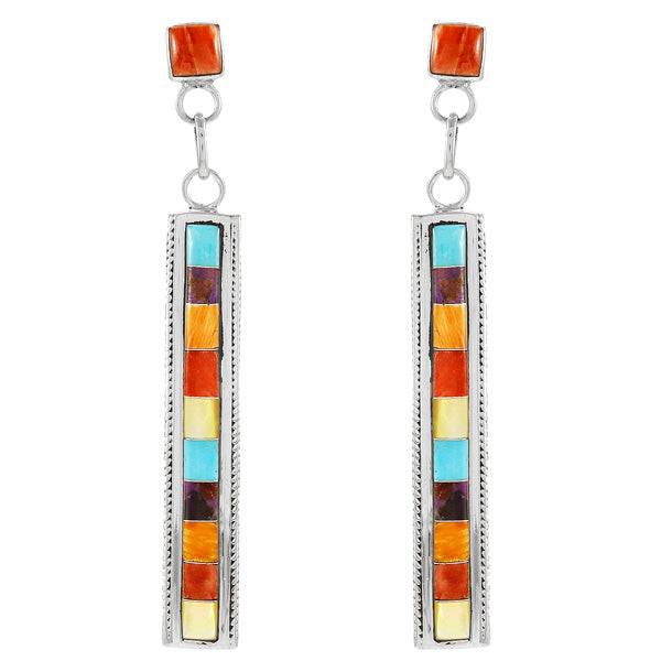 Multicolor Earrings Sterling Silver E1360-C01