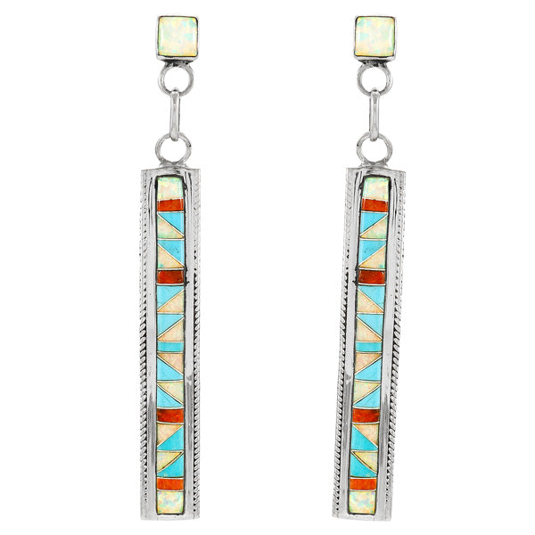 Turquoise Earrings Sterling Silver E1360-C21