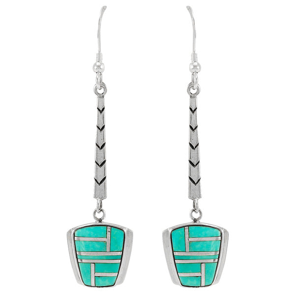 Turquoise Earrings Sterling Silver E1362-C05